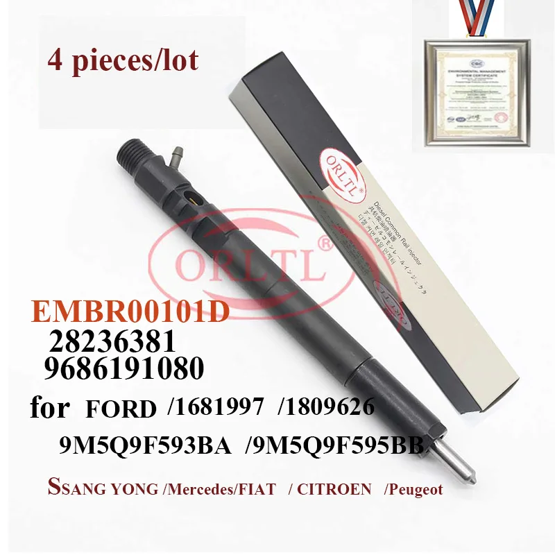 Новая Форсунка инжектора 28236381 деталь 9686191080 96 861 910 80 для SSANGYONG 9M5Q9F593BA 1681997 809626