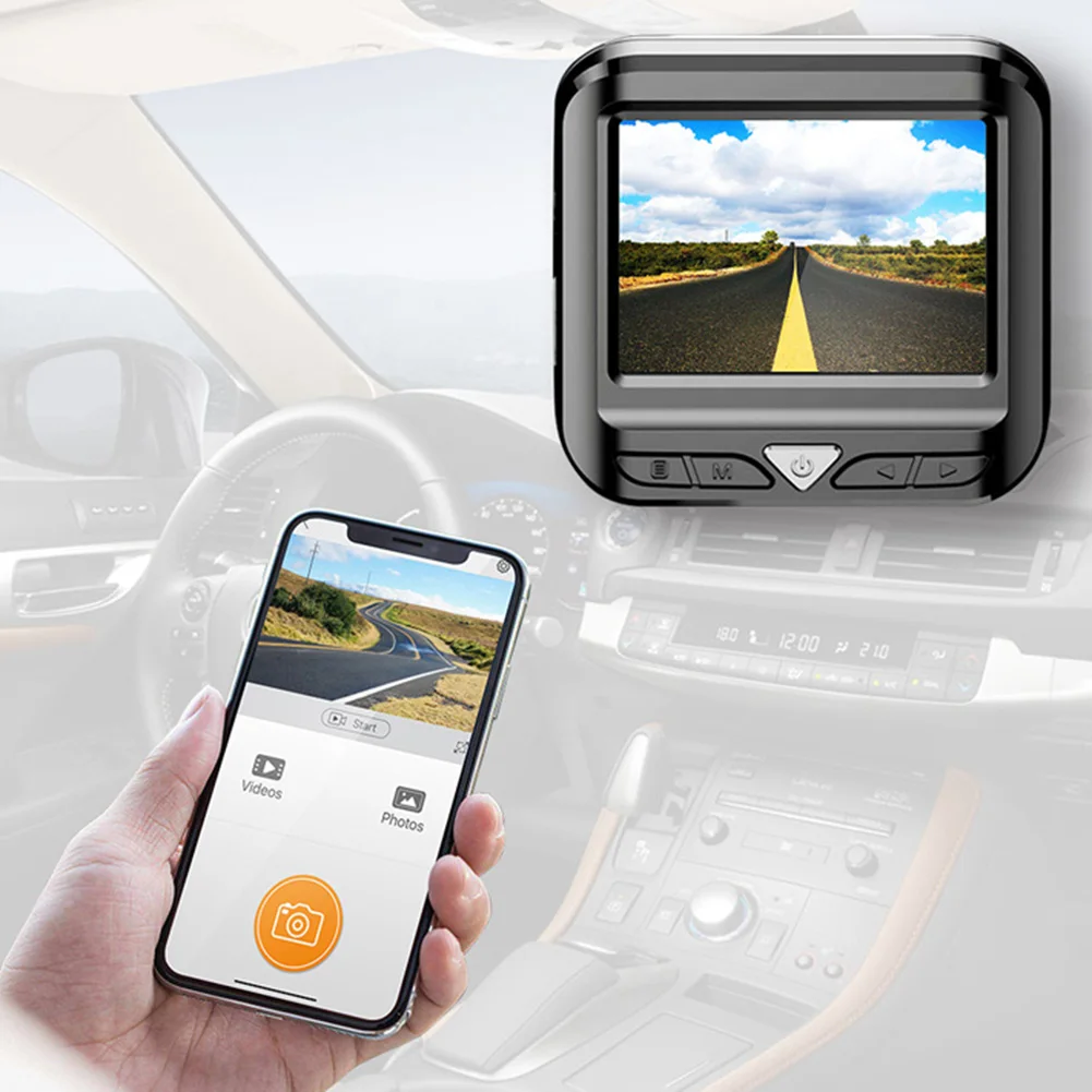 

A500 2 inch Display WiFi Dash Cam 1080p FHD DVR G-Sensor Dashboard Camera Outdoor Personal Car Parts Decoration