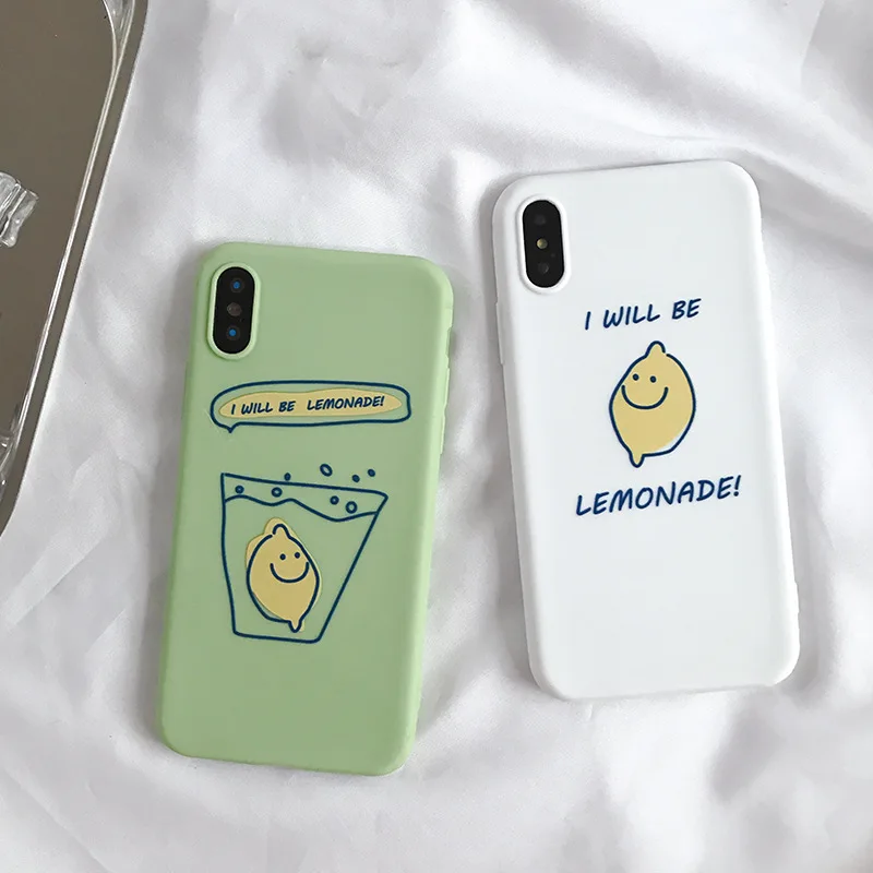 Чехол для телефона в Корейском стиле ретро с изображением Лемонда iPhone 11 Pro Max Xr Xs X 7