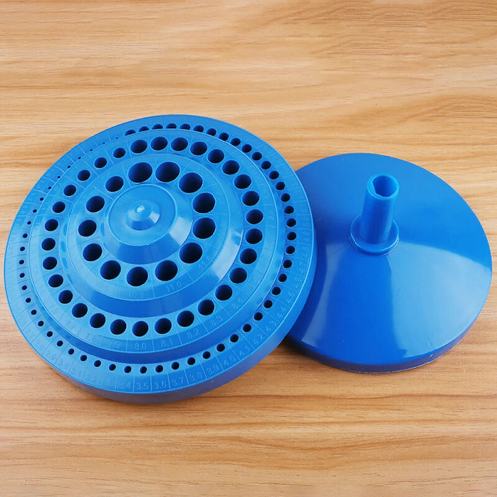 

100 Holes Drill Bit Storage Case Round Shape For 10.5mm 10.8mm 11.0mm 11.5mm 11.8mm PP Organizer Stand Box Holder Charm