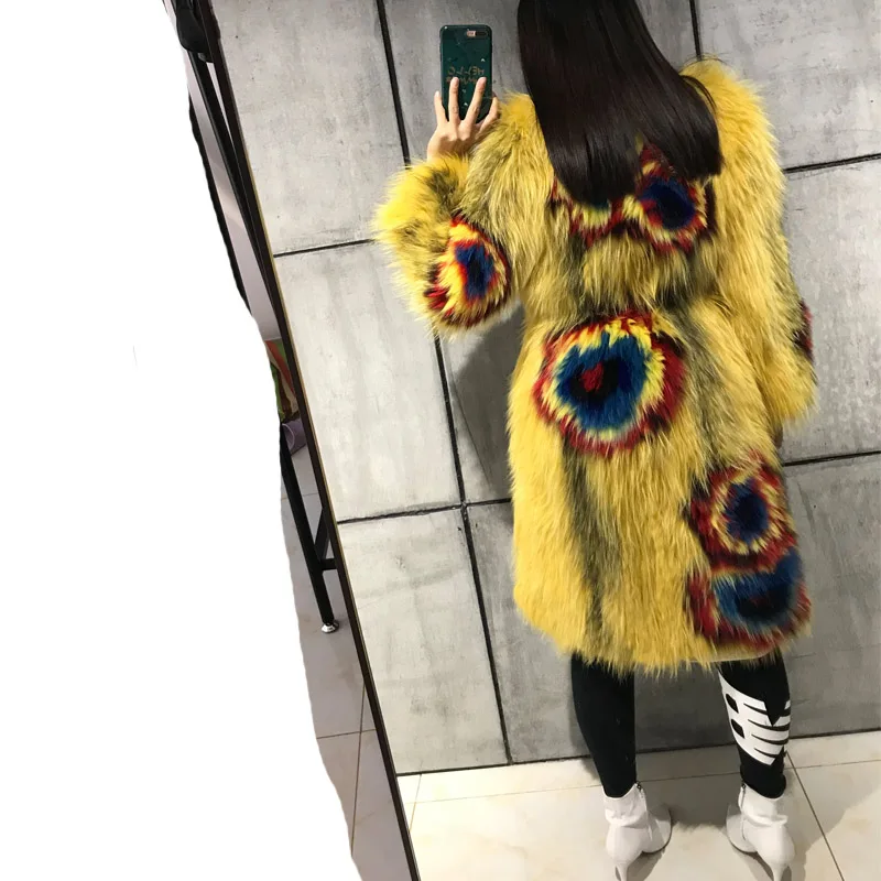 

natural ladies real women knitted fox fur coat