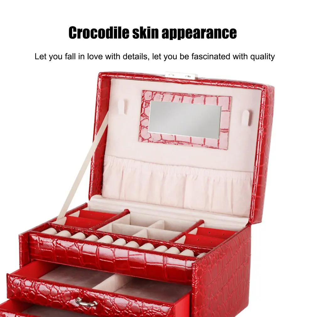 

Travel Jewelry Organiser Case Three Layers Jewelry Storage Bag For Women Necklace Earrings Rings Bracelet