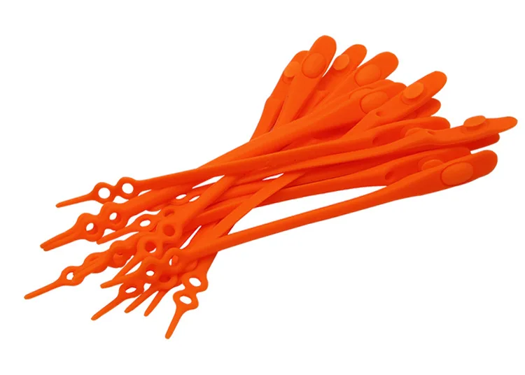 orange Новое поступление, 12 шт./партия, эластичные силиконовые шнурки, эластичная обувь без шнурков, аксессуары для ленивых силиконовых туфель, шнурки без галстука, резиновые шнурки - Цвет: orange