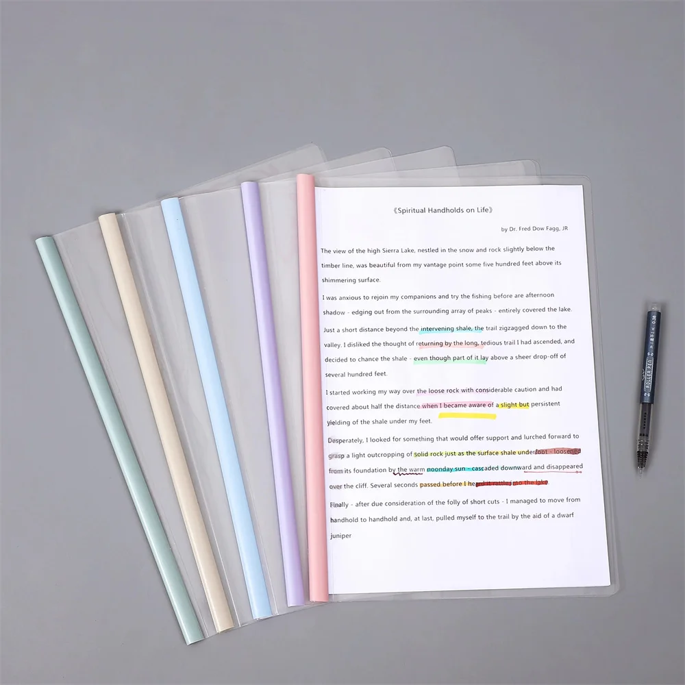 10 шт. A4 цветная бумажная папка для документов зажим упаковка файлов приемник