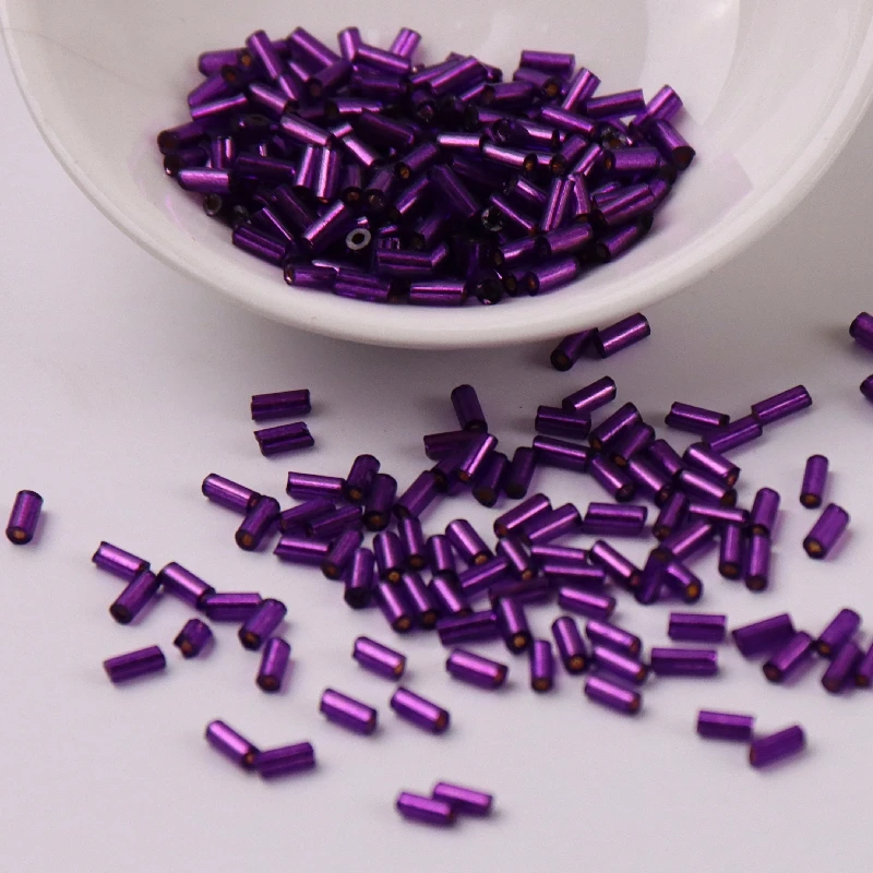 16 Color Wholesale Glass Bugles Beads Tube Multi Size 2mm 4mm 6mm Length Straight Glass Seed Bugle For DIY Jewelry Making 450g