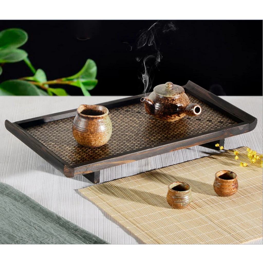 Винтажный бамбуковый домашний чай для еды сервировочный ужин фруктовые подносы