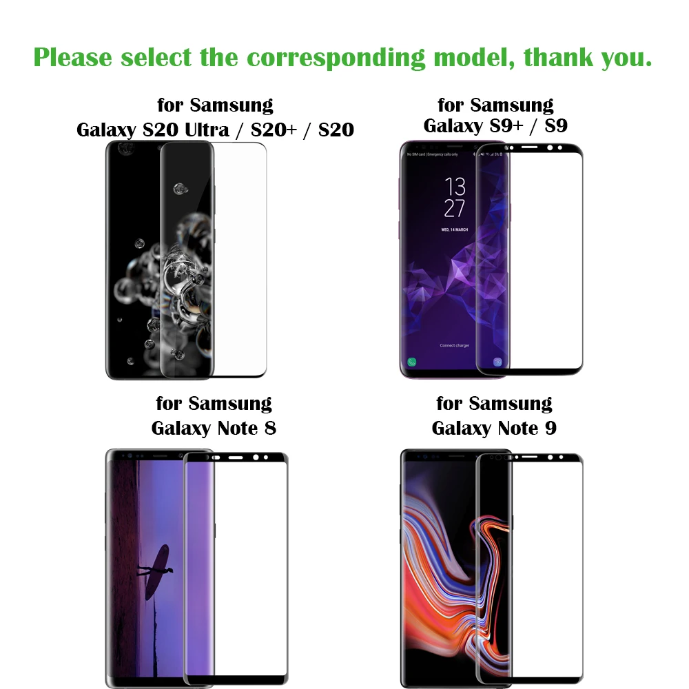 Nillkin для Samsung Galaxy S20 Ultra + Plus Note 9 8 Защита экрана из закаленного стекла полная