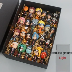 Фигурка героя аниме Наруто, игрушка, модель в подарочной коробке, Узумаки, Наруто, Учиха, Саске, Какаши, украшения для детей, подарок на день рождения