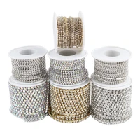 wholesale 10 yards ss6 ss16 glitter rhinestone chain sew on rhinestone rope chains diamond trimmings for garment accessories