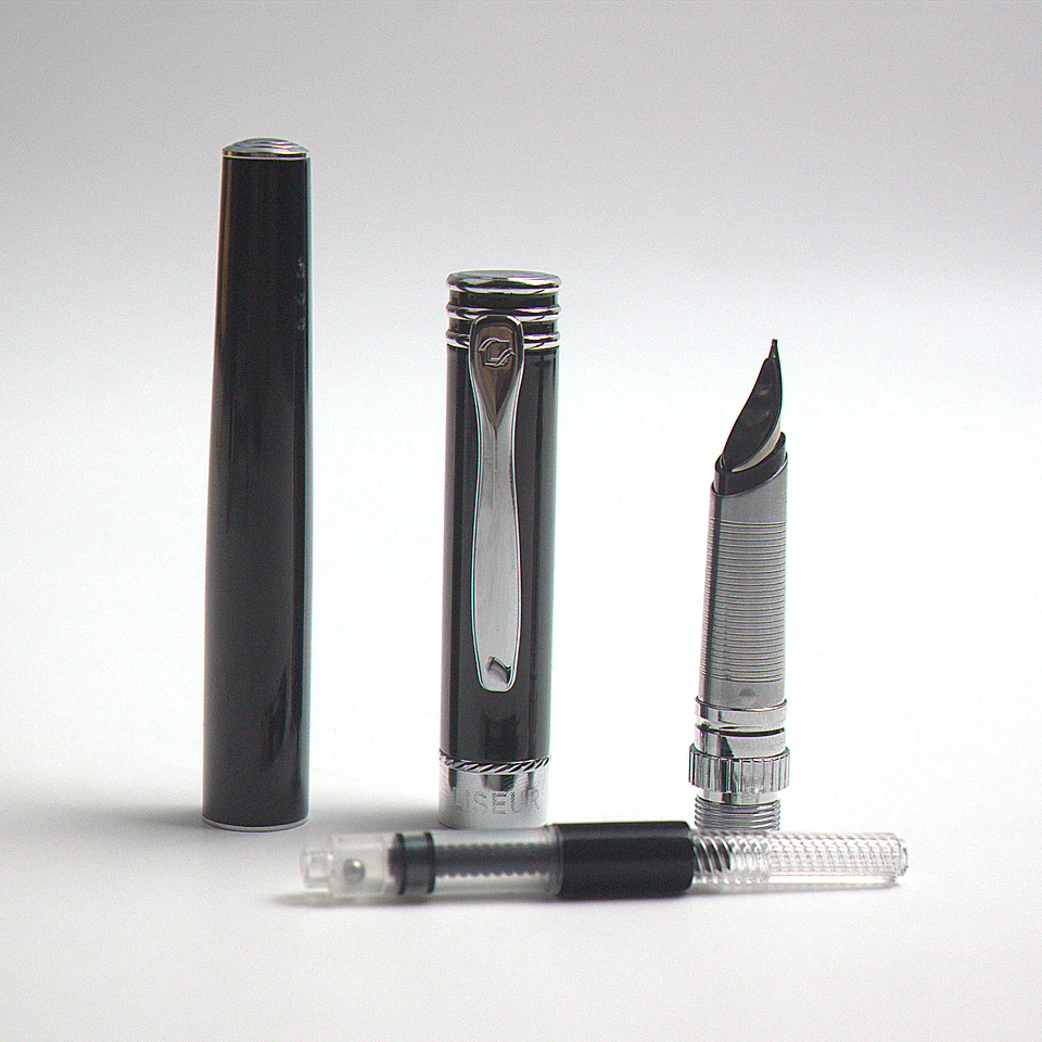 Роскошная перьевая ручка 0 5 мм металлических ручек молочного цвета Высокое