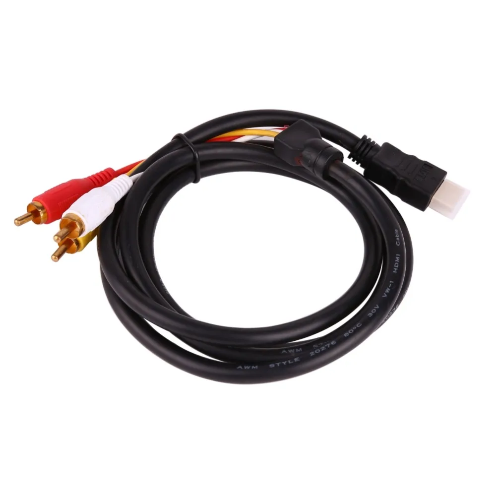 EDAL 1 5 M HDMI Male to 3 RCA видео аудиошнур компонентный av адаптер кабель HDTV 1080P линия