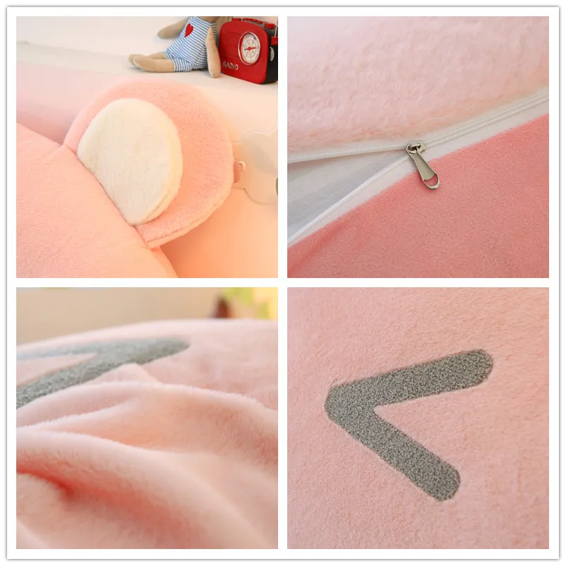 

Slow Forest Simple Bed Cushion Double Sofa Tatami Bed Soft Cusion Removable Bed Plush Pillow for Sleeping Rabbit Shape 55x180cm