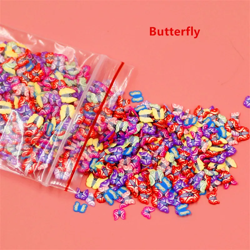 Новинка 1000 шт./упак. ногтей 3D кусочки фруктов Полимерная глина DIY кусочек