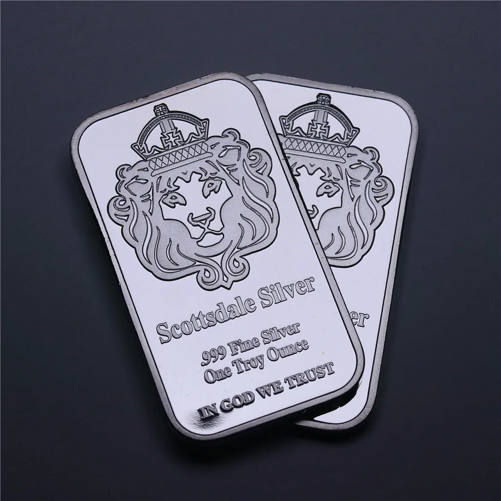 

Scottsdale Brass Plated Silver Bar 1 Oz Silver Bar Non Magnetic Free Shipping 5pcs/lot