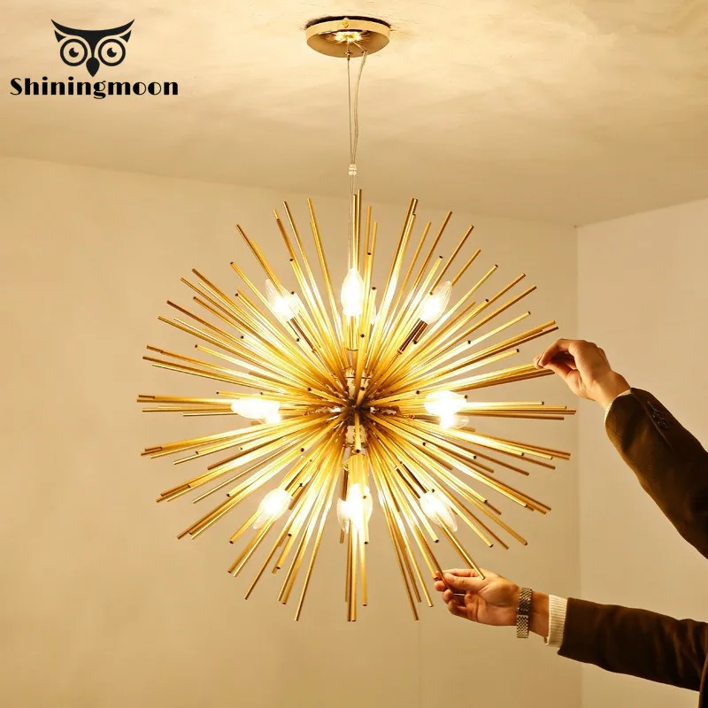 Пост современный Одуванчик LED подвесные светильники алюминиевый теплый свет