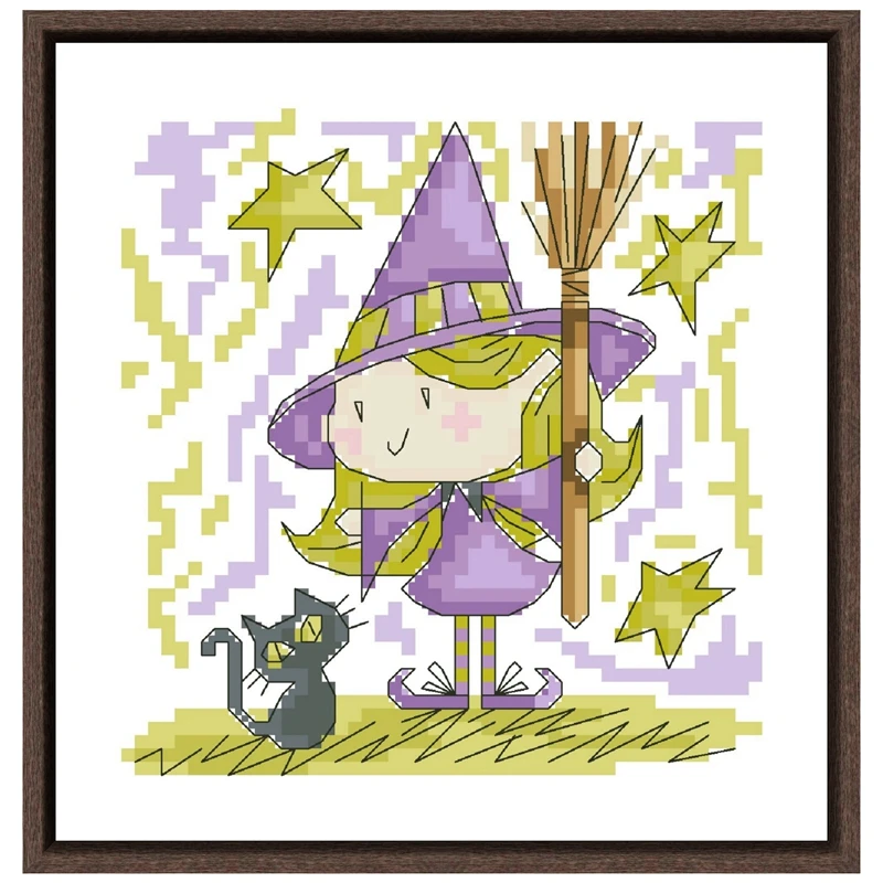 Набор для вышивки крестиком Little witch маленькими узорами 18 карат 14 11 ткань