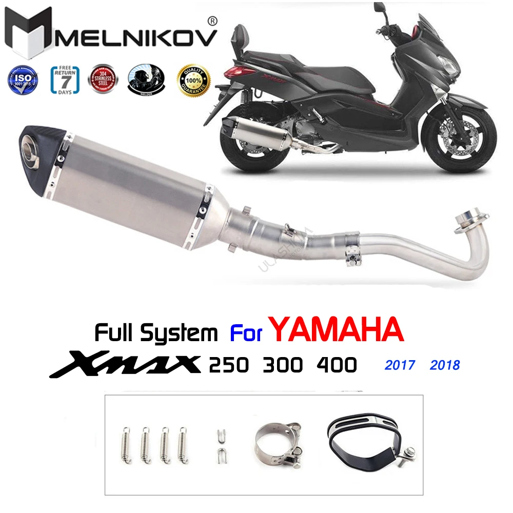 

Слип-он для Yamaha XMAX 250 300 X MAX300 XMAX300 2017 2018 2019 глушитель выхлопной трубы мотоцикла, полная система