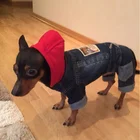 Одежда для собак зимнее теплое пальто для собак джинсовое пальто комбинезон плотная одежда для чихуахуа плюшевые собаки костюм Одежда для щенков куртки