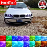 for bmw e46 with projectors 1998 2005 accessories headlight multi color rgb led angel eyes halo ring eye drl rf remote control