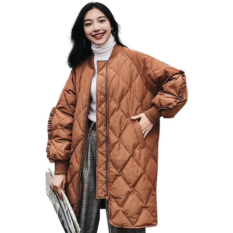 

2020New Versatile short cotton padded women's diamond lattice loose warm cotton padded women Cost-effective Slim Solid warm