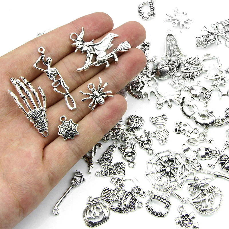 

70pcs Mixed Antique Silver Color Color European Bracelets Charm Pendants Fashion Jewelry Making Findings DIY Charms Handmade