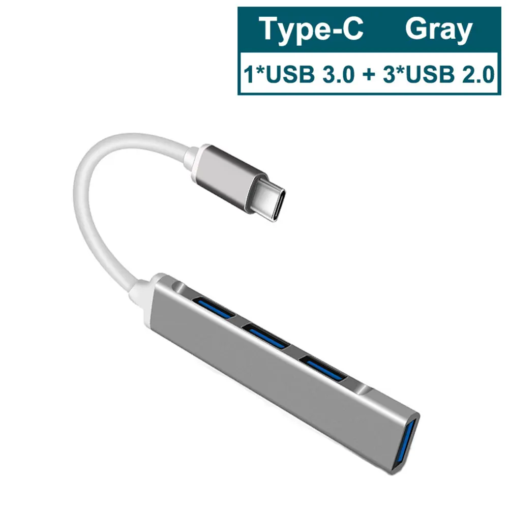 

USB C HUB 3.0 Type C 3.1 4 Port Multi Splitter Adapter OTG For Lenovo Xiaomi Macbook Pro 13 15 Air Pro PC Computer Accessories