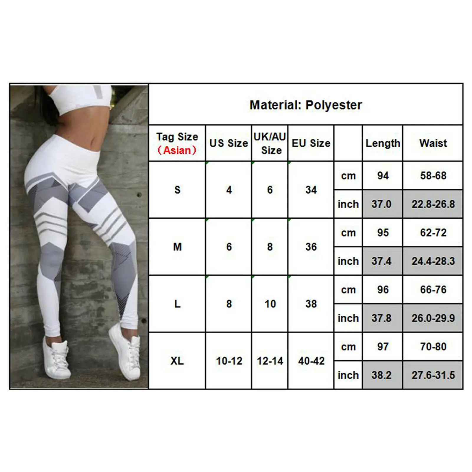 Women High Elastic Waist Geometric Print Yoga Pants Sports Fitness Gym Running Jogging Trousers | Спорт и развлечения