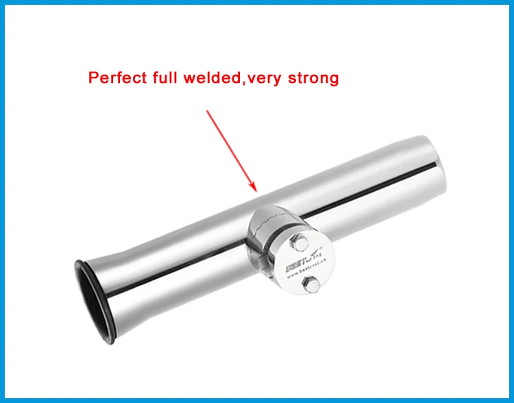 Rail Mount stainless steel 316 fishing rod holder rack pole bracket support with clamp on 19 to 32mm marine boat hardware | Обустройство