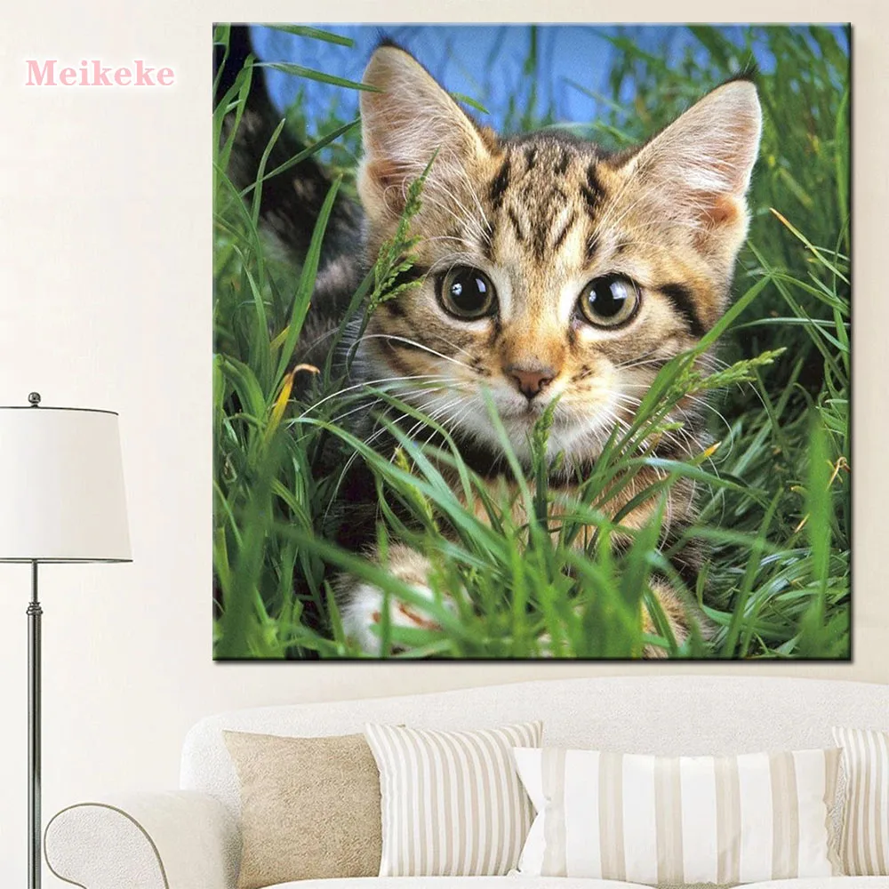 Diamond Painting Custom Image 5D DIY Cute Cat Animal Customize Full Square Round Diamond Handmade Crafts Gift