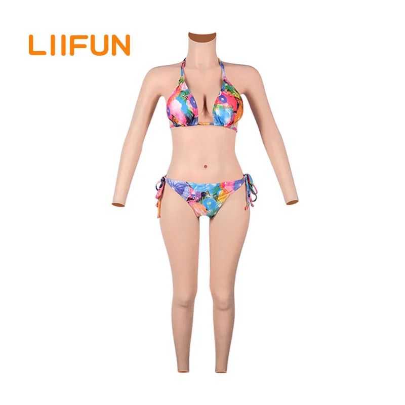 

Полностью силиконовые формы для груди Liifun, боди с руками, реалистичное влагалище, трусики, имитация киски, костюм с чашкой D для искусственны...