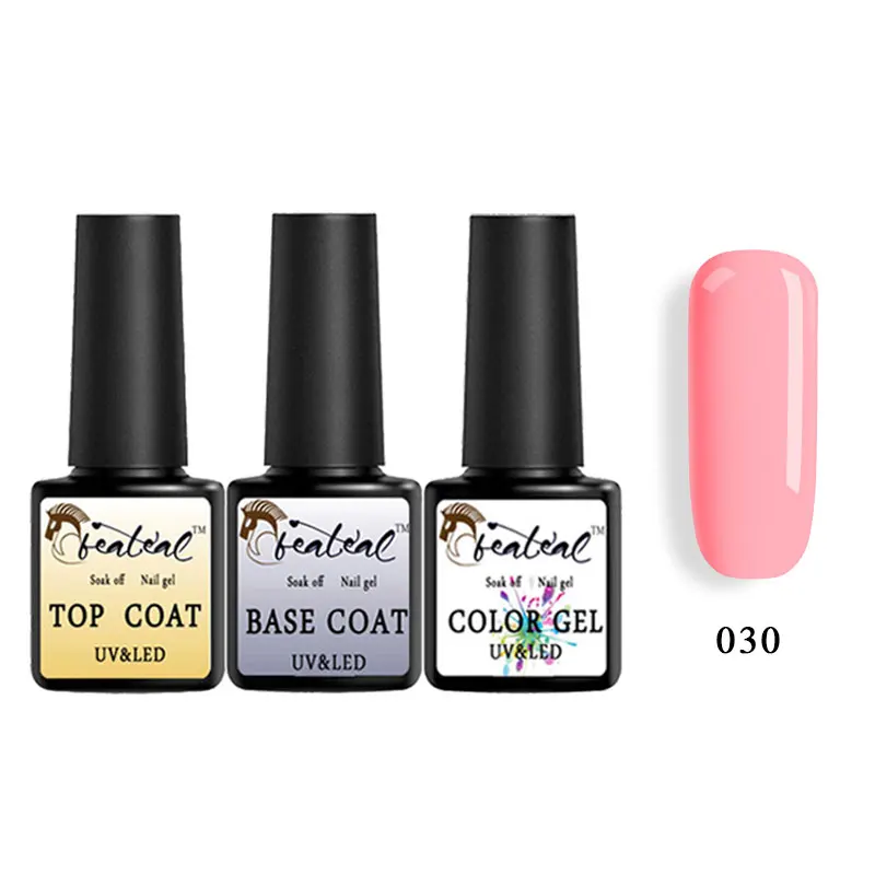 Гель-лак Beateal 3 шт./лот верхнее Базовое покрытие набор гель-лаков 8 мл УФ-Гель-лак