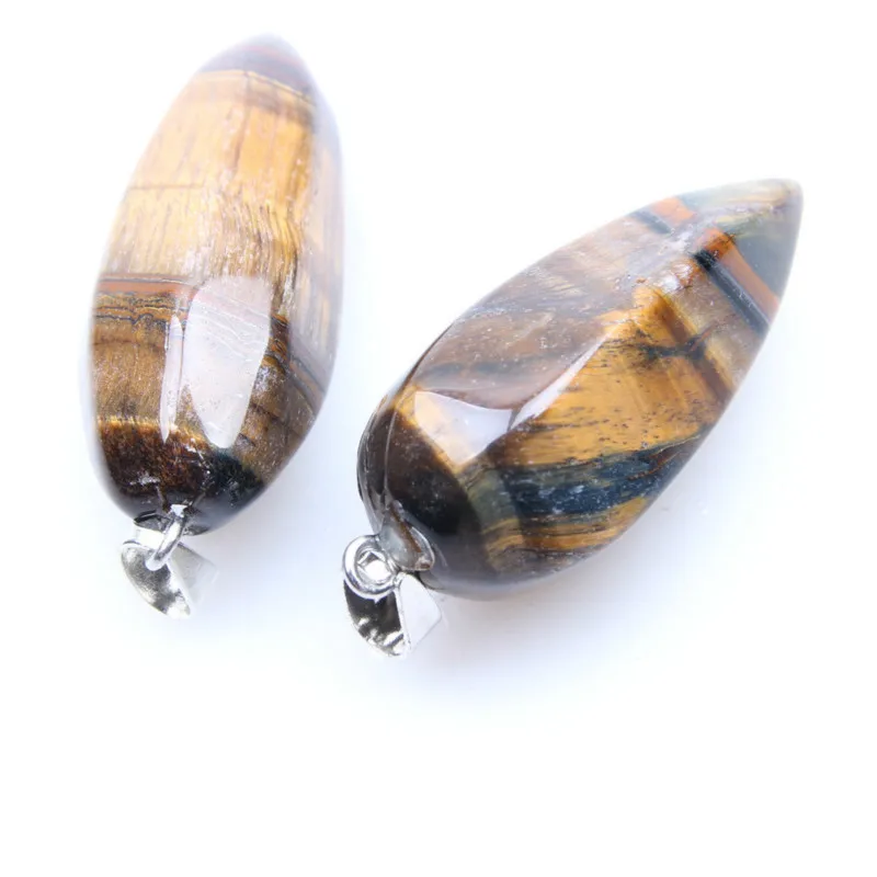 Уникальный 1 шт. натуральный тигровый глаз Шестигранная пуля кулон неправильной