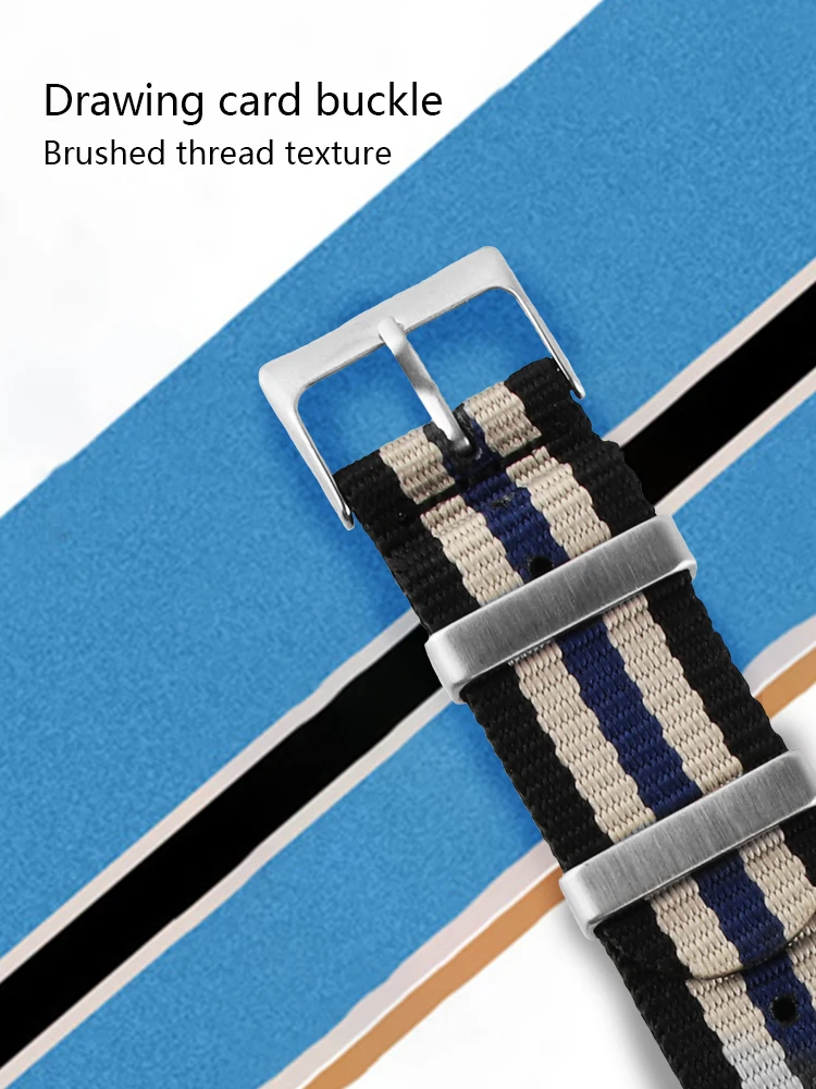 Водонепроницаемый нейлоновый ремешок для часов с длинным ремешком Nato для Omega для Rolexwatch Sub Sport Watchstrap 007 цветной мужской браслет 20 мм 22 мм