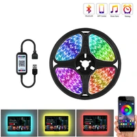 led strip light 5050 rgb colorful smart bluetooth waterproof flexible strip lamp usb operated to indoor room tv background decor