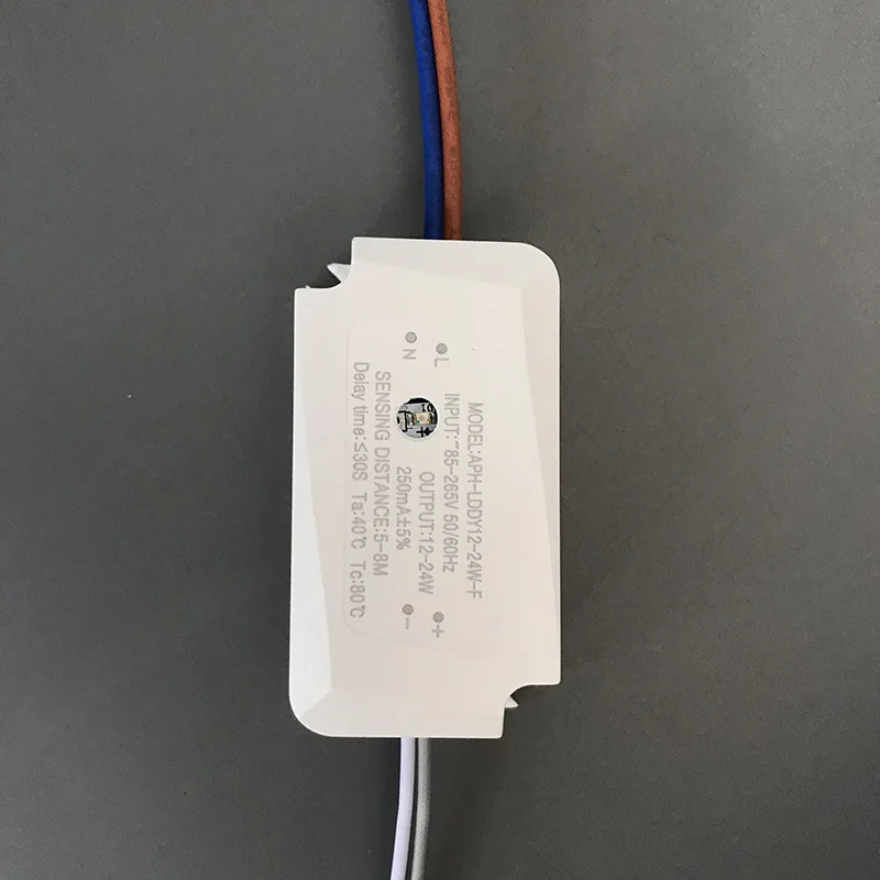 

Датчик движения радара светодиодный драйвер 12 Вт-24 Вт для наружного настенного светильника заменить Датчик управления мощностью СВЧ радар потолочный светильник 100-240 В