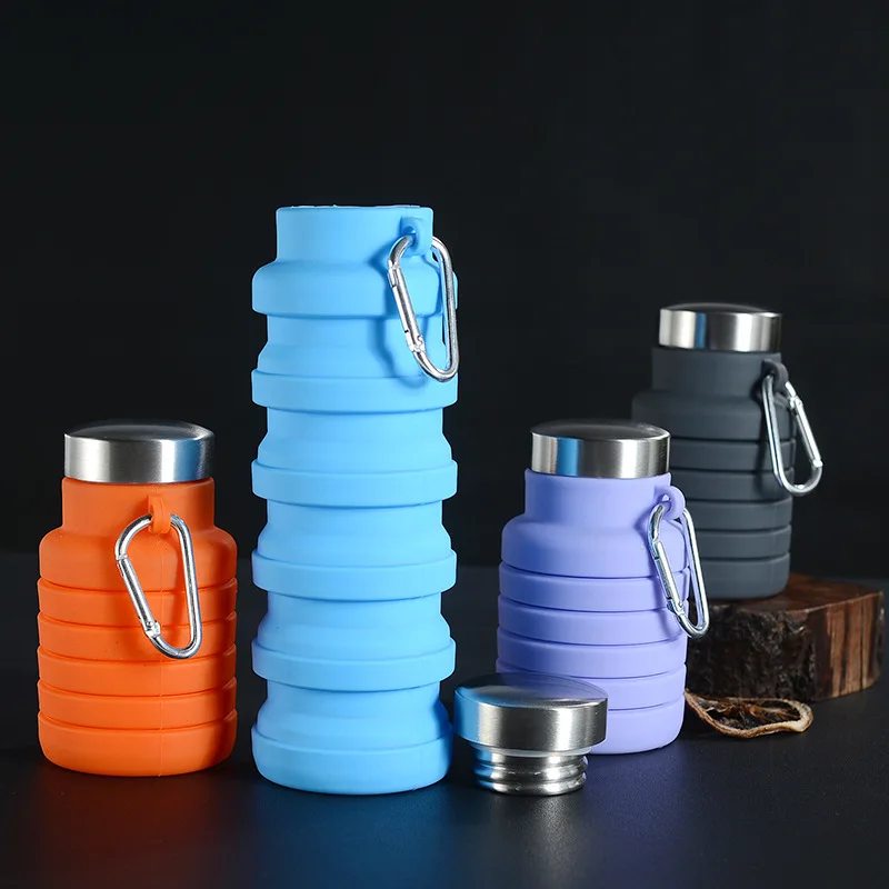 Выдвижная силиконовая Спортивная Складная кофейная кружка 500 мл уличная