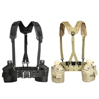 outdoor 1000d tactical belt for men military combat belt h shaped padded soft adjustable belt sling shoulder strapy belt