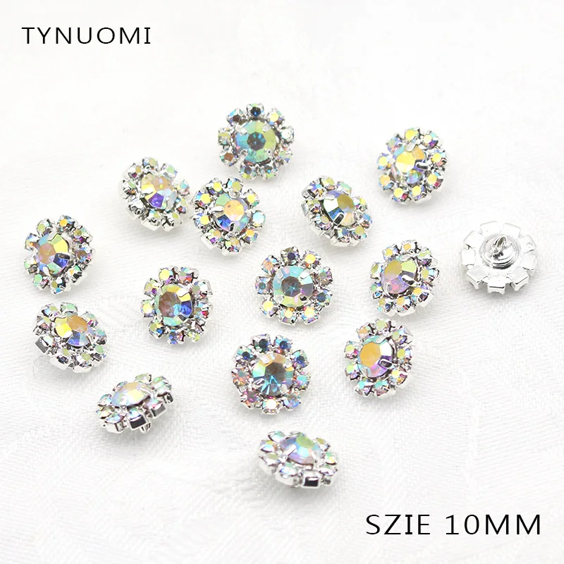 

Круглые пуговицы Стразы 10 шт./компл. 16 мм, декоративные украшения в центре цветов, аксессуары для украшения одежды «сделай сам»