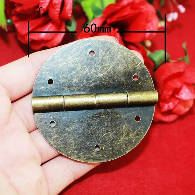 1 шт. круглая дверная петля дверная Стыковая петля DIY коробка бронзовый тон мебельный аксессуар 60 мм
