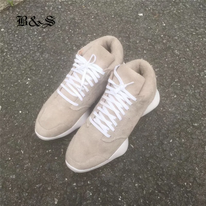 Черные и уличные кроссовки 19s эксклюзивные цветные замшевые повседневные на толстой подошве качественные