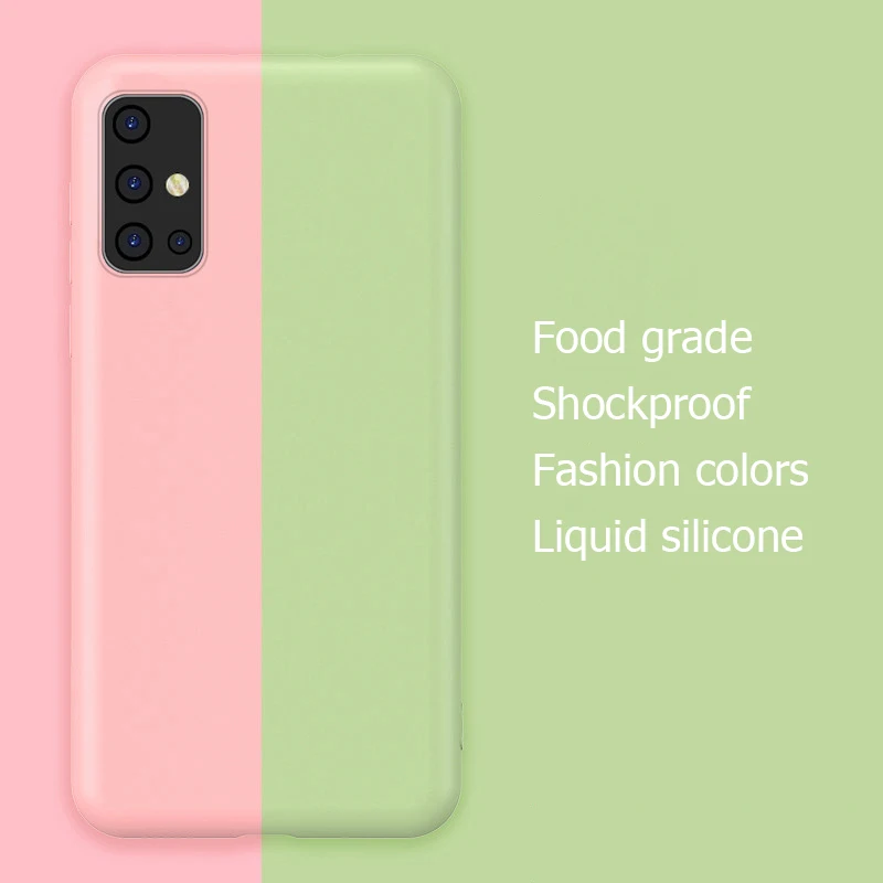For Samsung Galaxy S20 Plus Ultra Case Liquid Silicone Solid color Soft silicone Cover Coques |