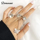Модные полые рандомные кольца Donarsei для женщин, набедренные, регулируемые, с перекрестными звеньями, для детской вечевечерние