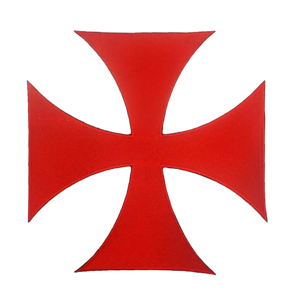 Байкерские нашивки с вышивкой в виде большого Красного Креста для джинсовой