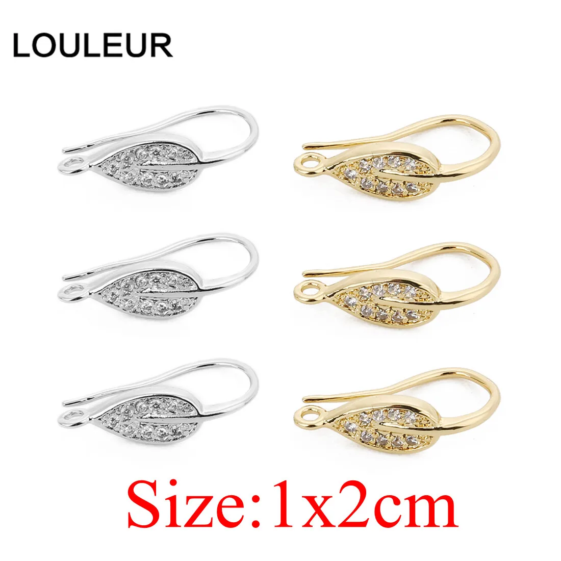 Louleur, 2 шт./лот, u-образные серьги в форме листа, крючок для женщин, сделай сам, серьги, модные ювелирные аксессуары, серьги, застежки, крючки