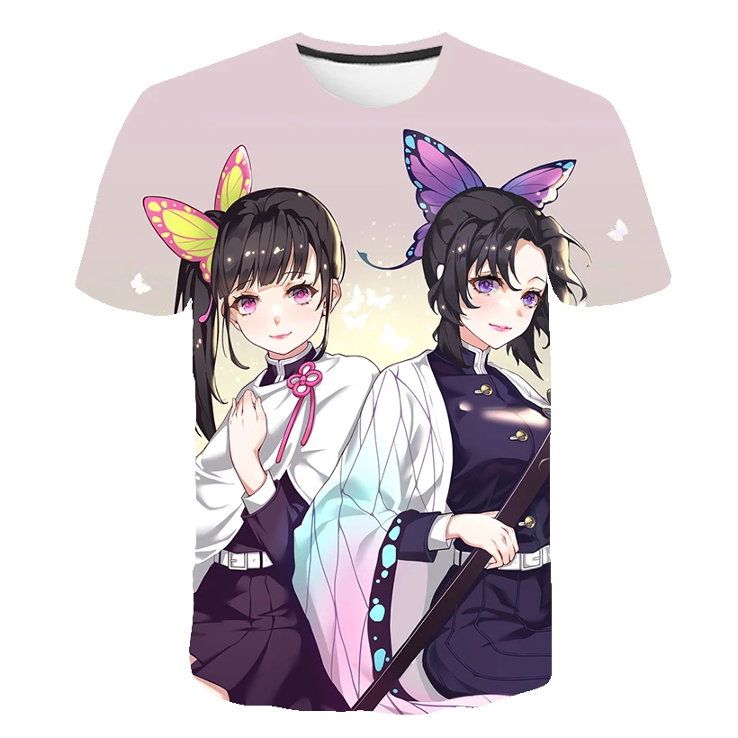 Детская футболка с 3D изображением рассекающего демонов одежда для девочек