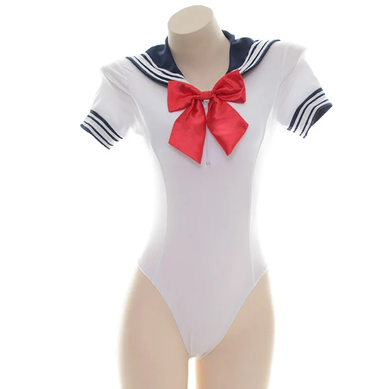 Women girl Sexy Fantasy costume Japanese Schoolgirl sailor Bodysuit Fancy Cosplay Costume | Тематическая одежда и униформа