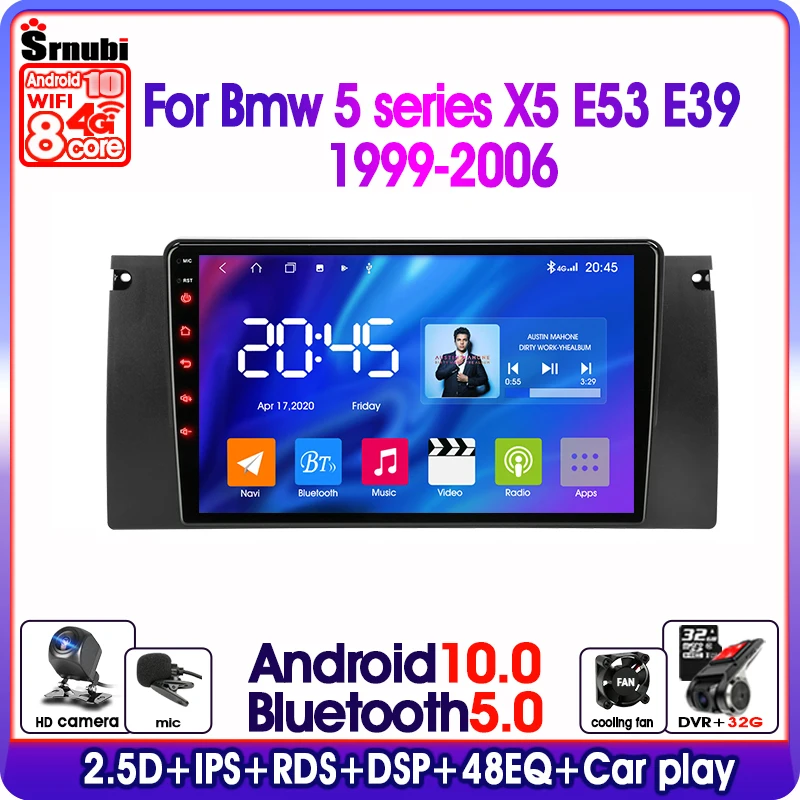 

Android 10 Car Radio For BMW X5 E39 E53 1999 2000 2001 2002 2003 - 2006 Multimedia Video Player GPS Navigation DSP RDS 2 Din DVD