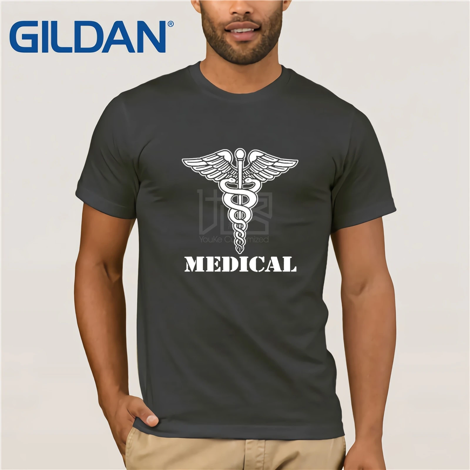 Футболка забавная мужская армейская медицинская ветка Insignia Caduceus футболка