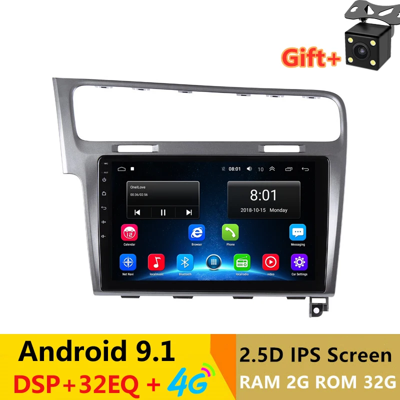 10 1 &quotAndroid автомобильный DVD мультимедийный плеер GPS для Volkswagen VW Golf 7 2013 2014 2015 аудио