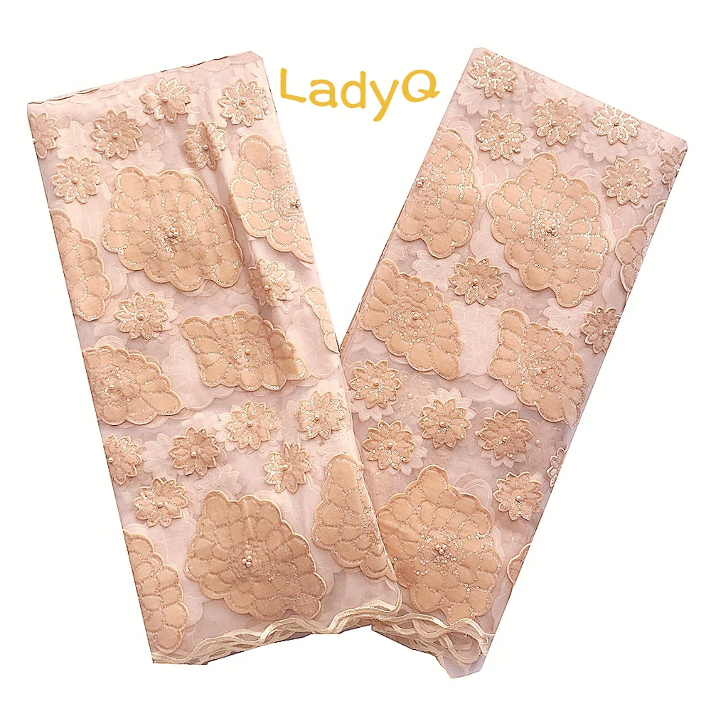 Бирюзовые синие нигерийские кружевные ткани швейцарская сетка материал